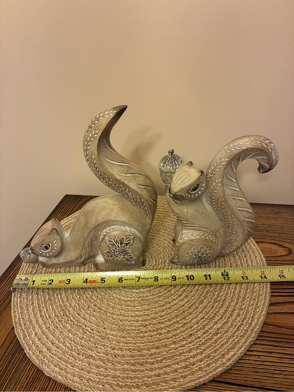 Fall/Neutral Decorative Squirrel 🐿️ Figurines Set of 2 NWT! - Picture 3 of 11